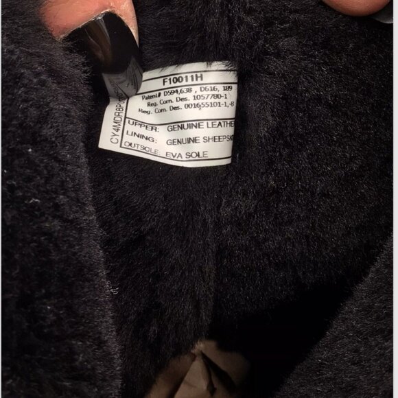 Ugg Bailey Button Tall Triplet Suede Fur Shearling Lined Boots Black Size 7 - Picture 11 of 14